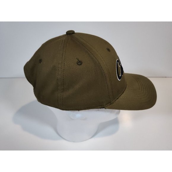 Cabela's Baseball Hat Cap Olive Green Snapback Embroidered Black Logo - Picture 4 of 8